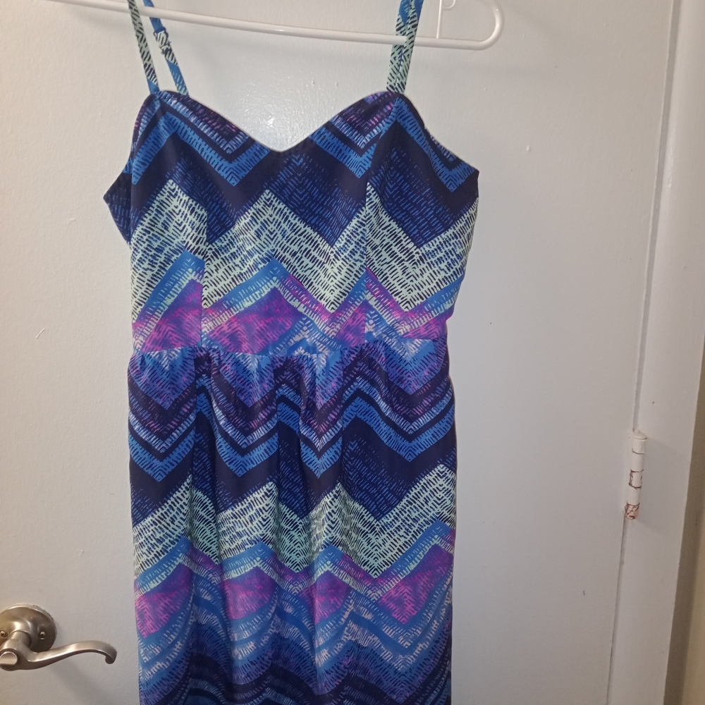 Colorful Chevron Pattern Dress